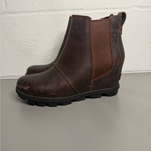 Sorel Brown Chelsea Boots Durable Leather - Picture 1 of 7